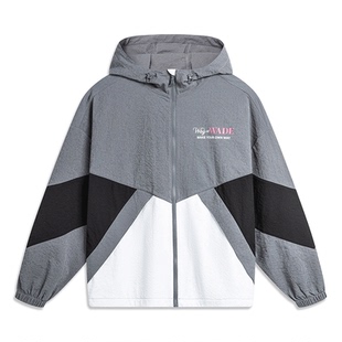 李宁2024夏季新款韦德系列男子宽松舒适连帽运动风衣外套AFDU399