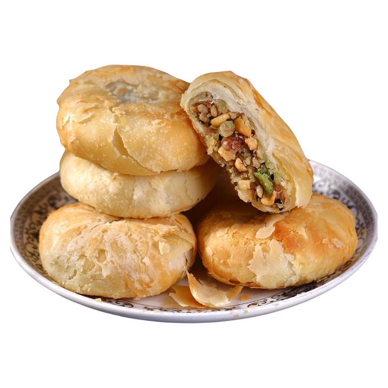 苏式酥皮五仁月饼老式月饼手工坚果仁芝麻中秋传统糕点心零食送礼