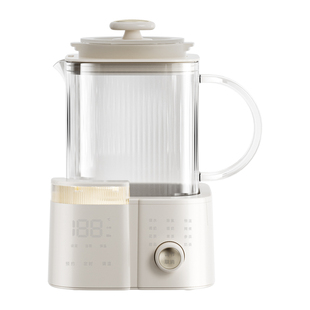 巴森全玻璃小方炖养生壶家用多功能办公室小型恒温电陶炉煮茶器D9