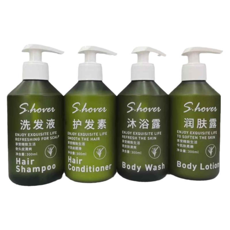 S.hover植萃白茶香氛柔顺滋养洗发水沐浴露套装 酒店民宿同款