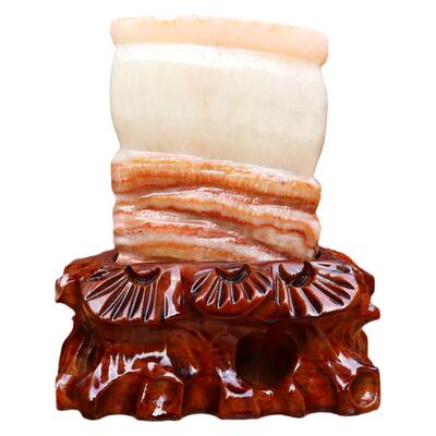 奇石摆件天然石材猪肉石五花肉装饰13*15*4cm1044g工艺品礼物礼品