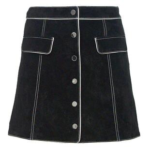 Vero Moda奥莱半身裙春季清仓高腰A字通勤百搭优雅皮裙短裙流行