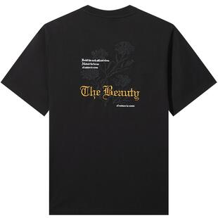 【凉感】卡宾重工刺绣短袖T恤男夏季休闲宽松圆领冰丝上衣潮流t恤