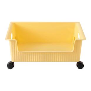 桌下书本收纳盒带滑轮书包可移动书箱装放书籍箱学生宿舍神器箱子