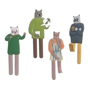 免打孔创意粘钩可爱卡通门后厨房冰箱贴挂架强力无痕钥匙插头挂钩