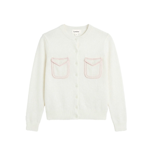 Lorene开衫外套女秋冬羊绒毛衣修身短款羊毛衫柔软亲肤羊毛毛衣