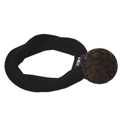 秋冬氛围感圆球豹纹发圈