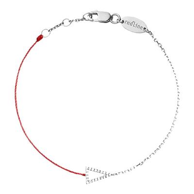 RedLine红绳女士手链摇滚巅峰三角钻石18K金多彩组合新款