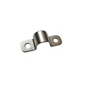 304不锈钢双边管卡桥型骑马卡双眼压线夹仪表夹油管圆管固定防锈