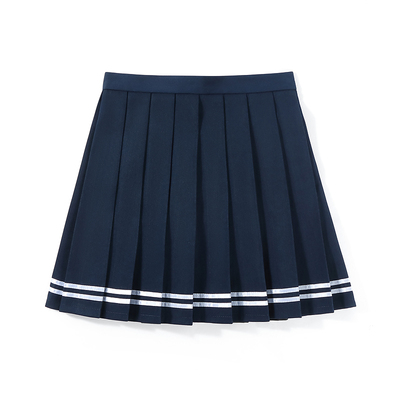 现货马卡龙纯色日系制服学院裙子