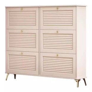 奶油风超薄鞋柜家用门口17cm极窄入户玄关翻斗鞋柜2026新款玄关柜