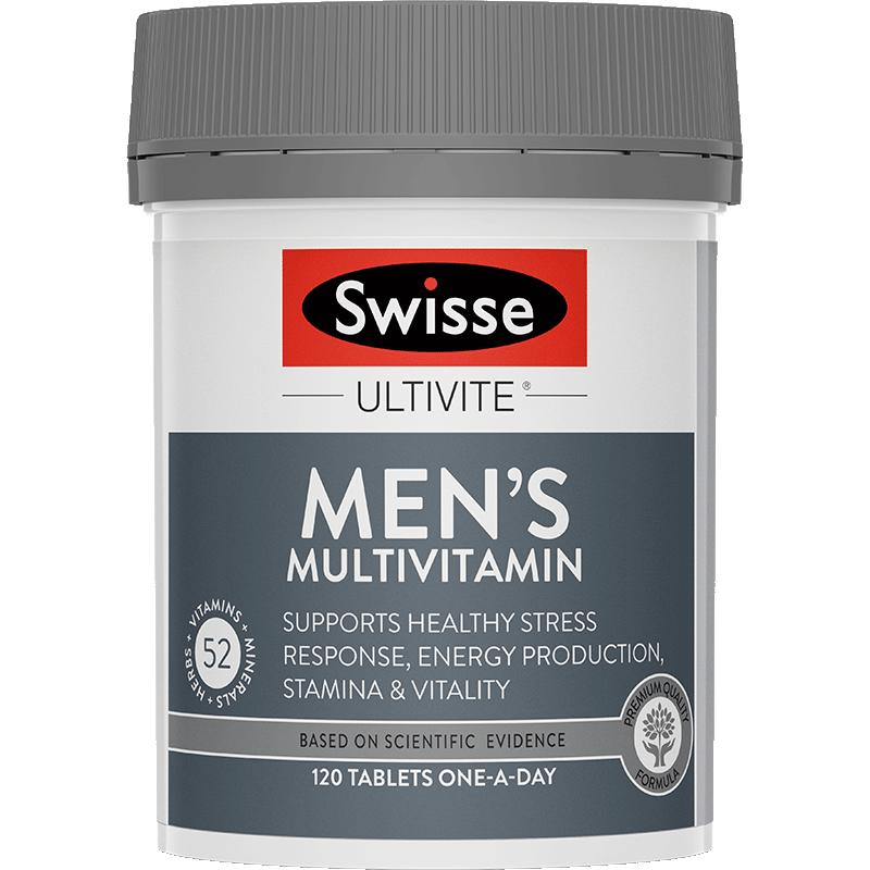 【自营】Swisse斯维诗男性营养复合维生素b族片120片叶酸维生素c