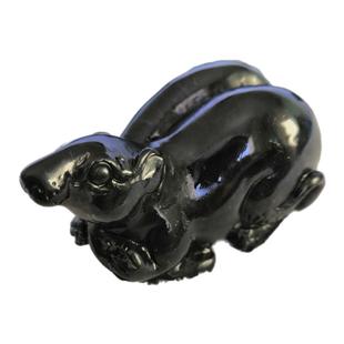 老鼠手把件《满载而归》摆件天然泰山玉招财鼠钱袋鼠生肖桌面摆件