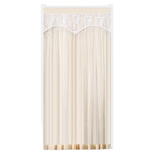 法式蕾丝门帘防蚊家用四季纱帘通用隔断帘免打孔卧室厨房纱门帘