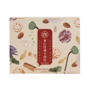 正安国货铺杏仁玫瑰七白饮杏仁粉早餐代餐银耳莲子粉藕粉白芷茯苓