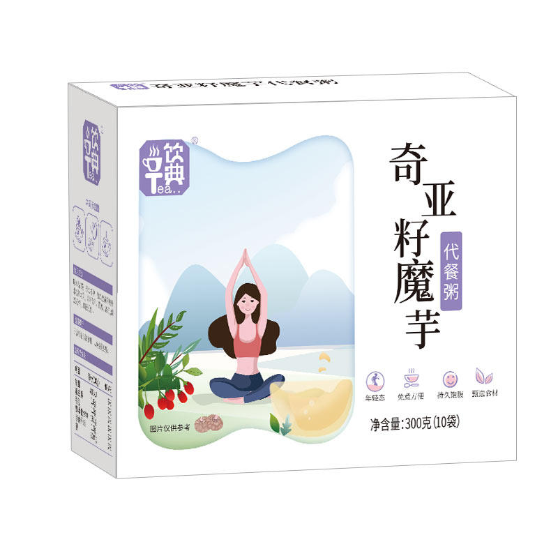 饮典奇亚籽紫薯魔芋代餐粥营养方便即食饱腹学生早餐粉轻断食轻脂