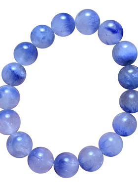 天然小颗粒蓝线石手链饰品情侣款