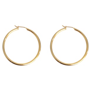 CVON耳圈素圈耳环女高级感轻奢法式气质金色小圆圈耳扣大圈圈耳饰