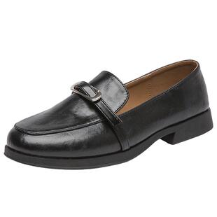 Walker Shop休闲鞋女2025春季新款时尚百搭轻便一脚蹬乐福豆豆鞋