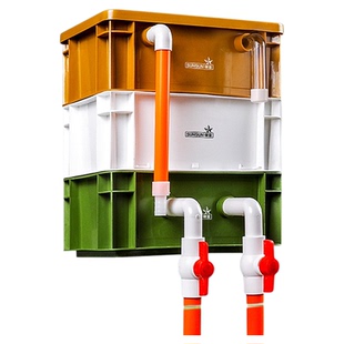 森森鱼缸周转箱过滤箱鱼缸鱼池过滤器水循环系统整套上滤盒过滤盒