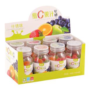 潮茂维C果汁软糖QQ橡皮糖多彩vc什锦混合水果味休闲小孩零食儿童