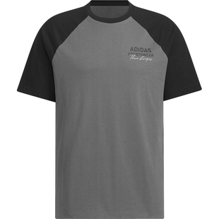 Adidas/阿迪达斯正品2025新款男女运动拼接透气圆领T恤JZ0116