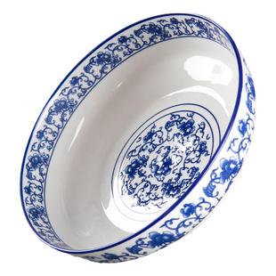 老式青花瓷碗商用10英寸陶瓷面碗大号汤碗家用水煮鱼酸菜鱼大盆碗