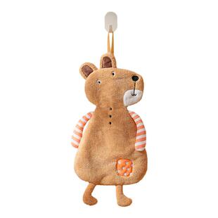 卡通擦手巾挂式家用可爱动物擦手毛巾厨房擦手球卫生间儿童方巾