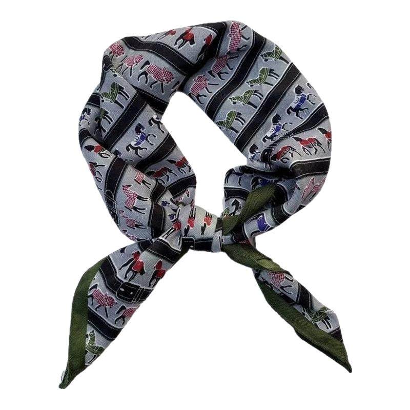 高级感丝巾女小围巾女春秋季棉麻手感脖子围脖小方巾新款日系优雅