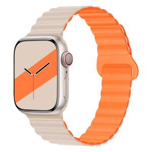 匠戴适用S10苹果S9手表iwatch10表带applewatch9磁吸S8硅胶S7腕带SE高级感Ultra拼色