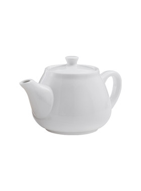 陶瓷纯白陶瓷饭店茶壶酒店