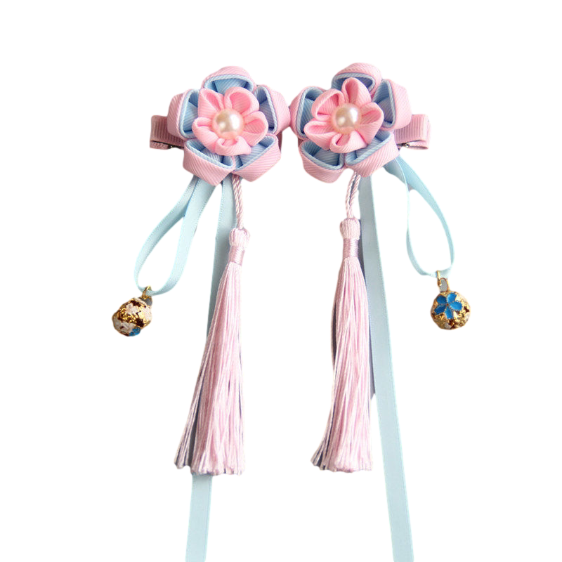 汉服流苏花朵发夹中国风发饰品