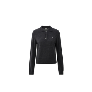 【可机洗澳洲进口100%美丽诺羊毛】欧时力 Polo毛衣2024秋季新品