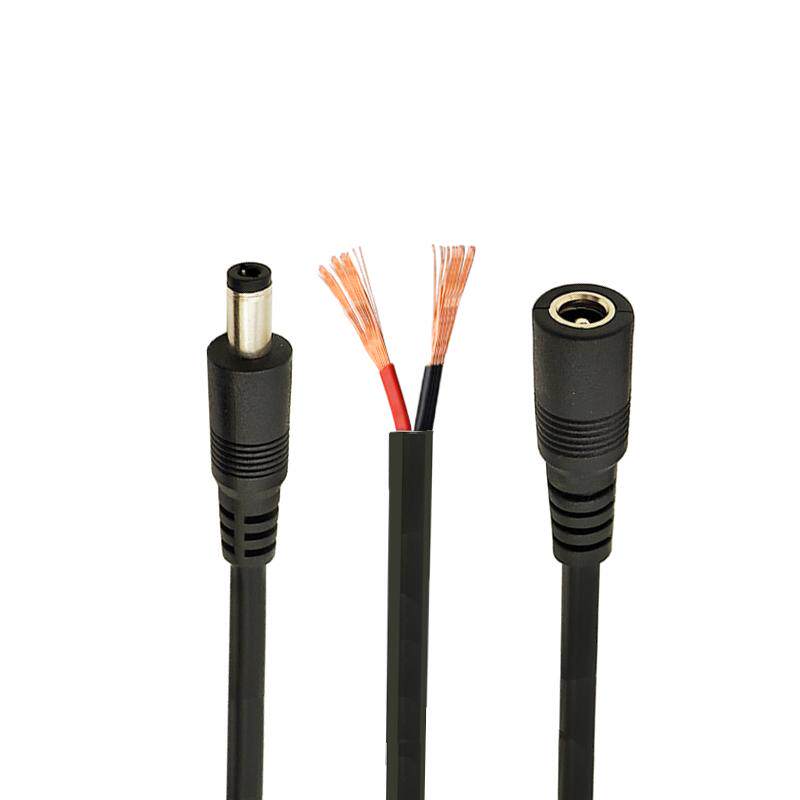 纯铜DC线5.5*2.5公头线5525公母头led电源线19v24v单头10A母座线