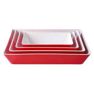 卤菜卤味熟食展示盘密胺仿瓷盘子双色长方形商用凉菜盘子份数托盘