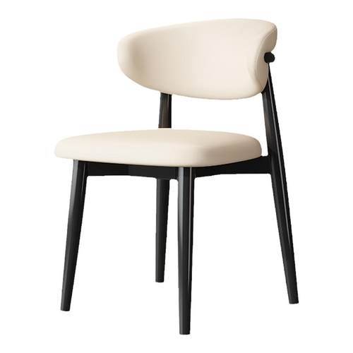 北欧实木餐椅软包靠背椅子现代简约家用卧室书桌椅酒店餐厅洽谈椅