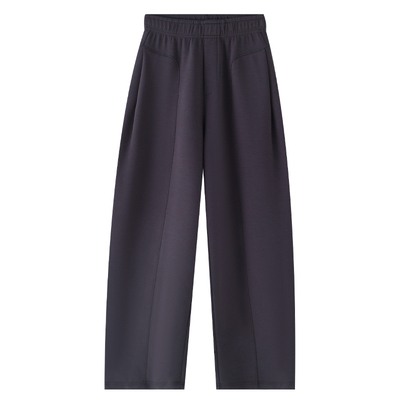 空气层休闲裤女2025新款秋冬加厚运动裤小个子百搭显瘦白色阔腿裤