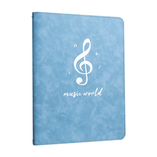 乐谱收纳册夹子文件夹黑色不反光可修改透明插页架子鼓钢琴谱子夹册活页音乐展开式乐谱收纳册谱曲谱琴谱夹