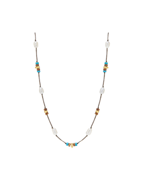 OUBIYABI欧比雅比【珠饰系列】素心编绳项链串珠项链毛衣链新品