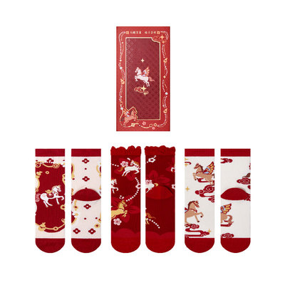 宫廷宝贝马踏芳菲红袜子