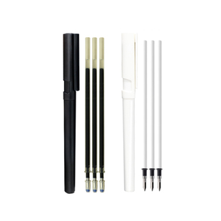 华夏万卷 褪色笔中性笔黑色蓝色水笔签字笔黑笔考试专用笔学生用自动消失笔迹成人6芯文具用品替换教师办公