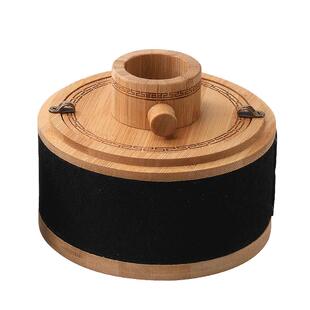 雷火灸专用艾灸盒子实木竹木制随身灸家用艾炙器具无烟罐肚子腹部