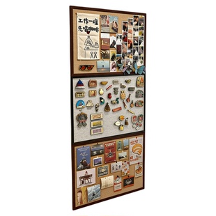 毛毡板照片墙走廊过道免打孔软木板家庭组合相框高级感客厅创意装饰diy背景板拍立得相片收纳展示挂板粘贴版