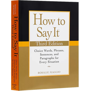 英文原版 如何表达 How To Say It 如何与外国人交谈等参考指南书 提高语言表达能力 职场英语商务英语写作指南 进口书 正版