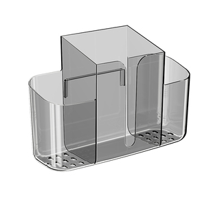 透明洗脸巾收纳盒壁挂式浴室卫生间厕所洗手台纸巾牙刷梳子置物架