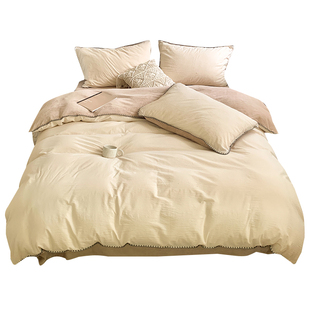 冬季双面款牛奶绒四件套纯棉全棉加厚被套冬绒床单床笠款床上用品