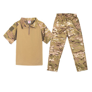 迷彩服正版儿童套装夏季训练服男童夏天作战服演出高端2025新式