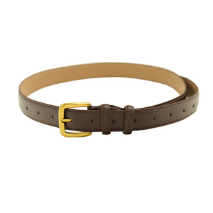 复古黑色时尚百搭简约腰带中性学院风金扣高级感配裙子皮带装饰