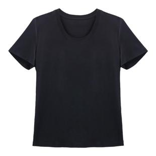 Yifini/易菲桑蚕丝V领短款T恤女夏装新款宽松休闲百搭上衣