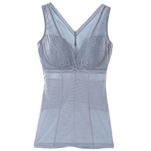 免穿文胸塑身衣上半身加绒薄绒收腹束腰美体上衣大码束身背心女